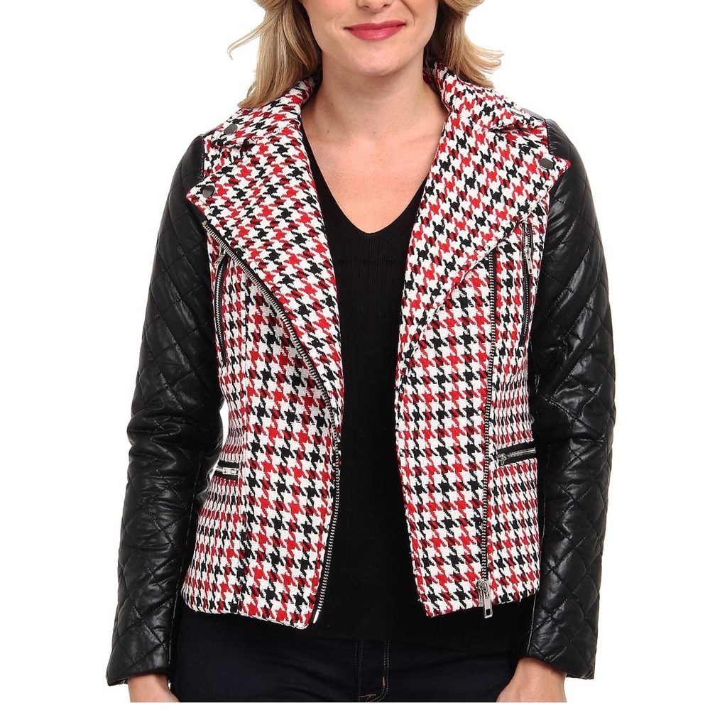 Kut from the Kloth Houndstooth Quilted Jacket NEW